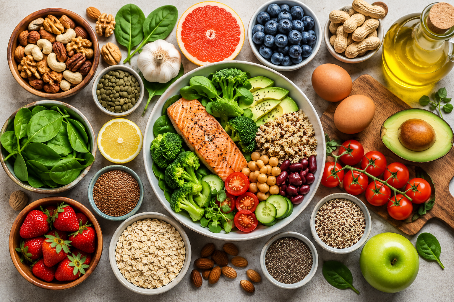 Healthy foods and nutrition for hair