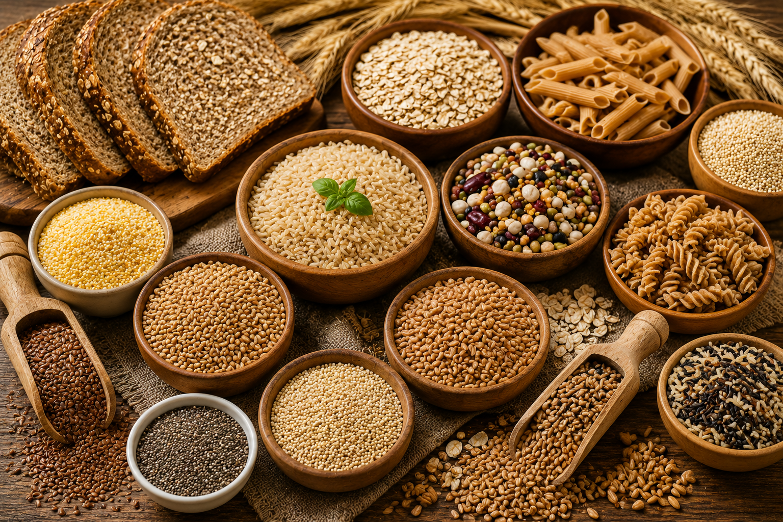 Whole grains and healthy foods